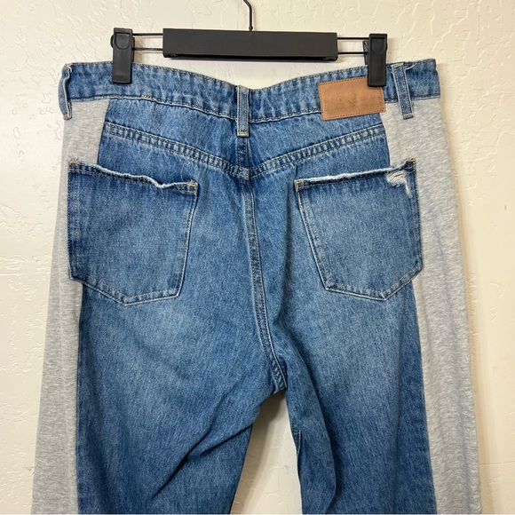 Desigual Embroidered Jogger Jeans Sweatpants Flowers LOVE Size L - Picture 13 of 16